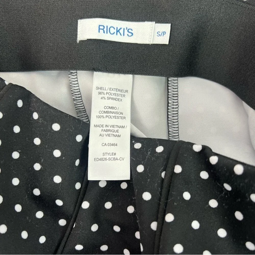 Ricki's skirt dotted flowy Black and White Polka Dot A-Line Skirt